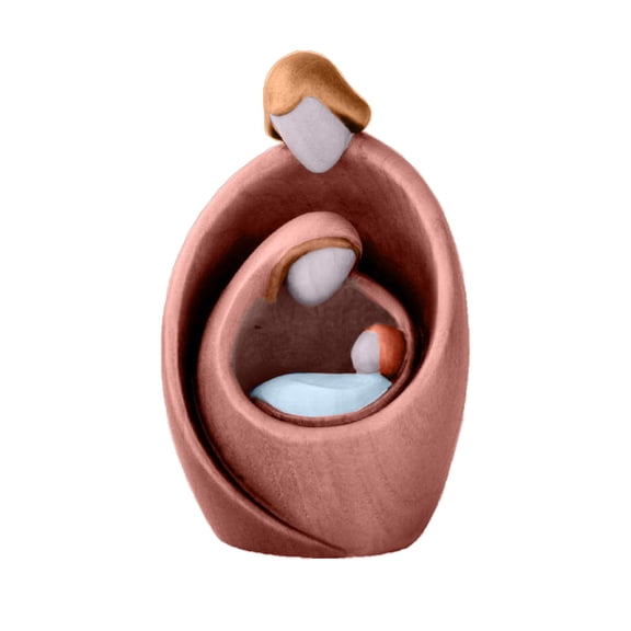 Bfogop Nativity Statue, 2.7inch Resin Nested Nativity Figurine, Holy Family Desk Decor, Nativity Scene Ornament for Home Office Decor Gift Catholic Figurine for Home or Church Display
