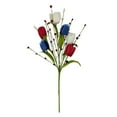 thumbnail image 1 of Bfogop Patriotic Artificial Flower Stem Picks, 19.7'' 4th of July Decorations Red White and Blue Flowers Memorial Day Independence Day Home Table Centerpiece Decor,1 Pcs 6 Branch, 1 of 6