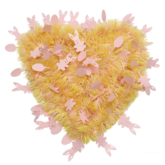 Bfogop Pink Easter Egg Tinsel Garland, Easter Garland Decor Spring Bunny Twist Garland for Spring Holiday Themed Mantle Bedroom Office Tree Party Favor Ornament 6.5ft