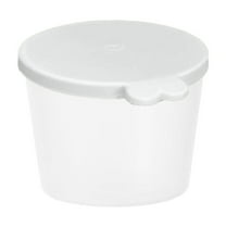 Bfogop Plastic Jars with Lids, Empty Wide-Mouth Jars with Lids, Airtight Food Containers Plastic Jars Food Jar Clear Cylinder Container for Grocery Kitchen Dry Food Butter