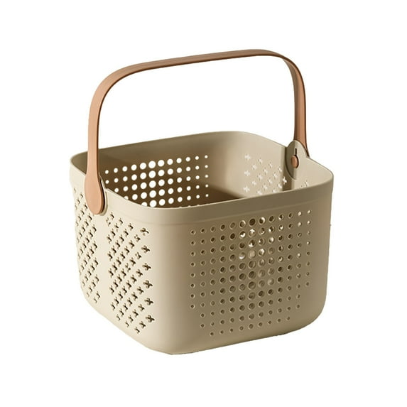 Bfogop Plastic Storage Basket with Handle Portable Shower Caddy Tote Organizer Basket Bin Plastic Organizer Storage Baskets, Shower Caddy Bins Organizer for Bathroom and kitchen