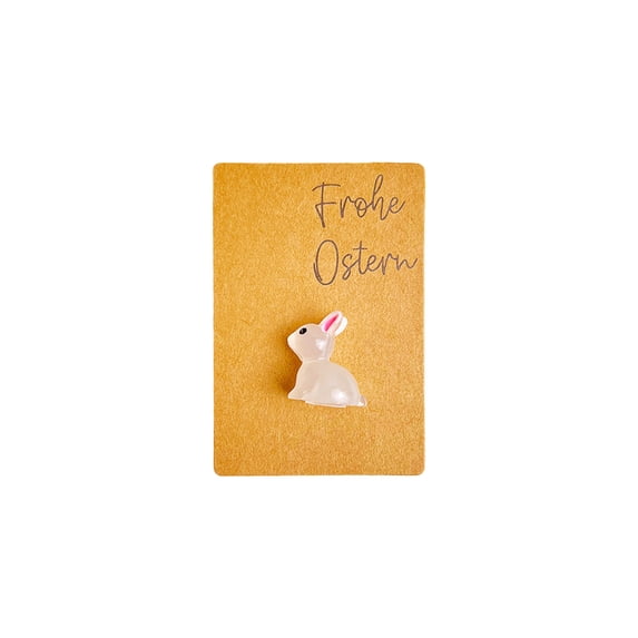 Bfogop Pocket Hug Cards with Rabbit Glows In The Dark Mini Handheld Hug with Message Cards, Exquisite Paper Craft for Friends/Lovers/Family 3.2×2.2in