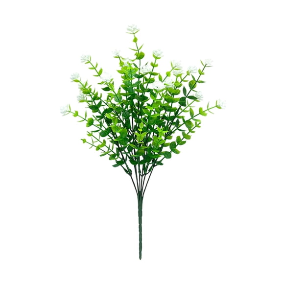 Bfogop Realistic Artificial Flowers for Outdoors 2Pcs, UV Resistant No Fade Fake Flowers with Plastic Faux Shrubs Plants for Garden Patio Porch Home Farmhouse Outside Decor