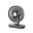 thumbnail image 1 of Bfogop Rechargeable Desktop Hanging Fan with 3-Speed Settings, Wireless Digital Display & Child-Safe Design, Portable Office Cooler with Mounting Kit, 1 of 6