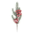 thumbnail image 1 of Bfogop Red Berry Stems Floral Pine Branches Christmas Artificial Pine Cones Branch Evergreen Christmas Berry Decor Holiday Floral Picks Holly Stem for Xmas Wreath DIY Garland Decor 12 Inch, 1 of 6