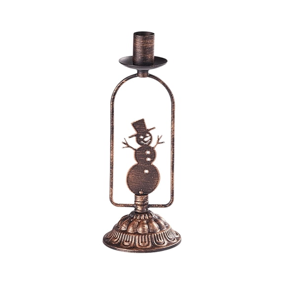 Bfogop Reindeer Tealight Candle Holders, Christmas Decorations Standing Iron Metal with Rustic Bronze Finish, Durable Candlestick Holiday Tabletop Centerpiece and Display 8.6 Inch