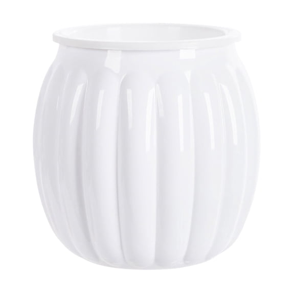Bfogop Round Plastic Flower Pots for Indoor Plants, Transparent Hydroponic Small Plant Potted Succulent Planter, Decorative Gardening Containers Water Plant Jars, Gardening Gifts 4.2x5.1in