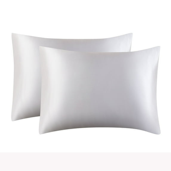 Bfogop Satin Pillowcase for Hot Sleeper, Silk Satin Pillowcase 20x30in, Queen Size Pillow Cases Set of 2, Silky Pillow Cover with Envelope Closure