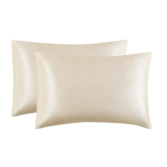 Bfogop Satin Pillowcase for Hot Sleeper, Silk Satin Pillowcase 20x30in, Queen Size Pillow Cases Set of 2, Silky Pillow Cover with Envelope Closure