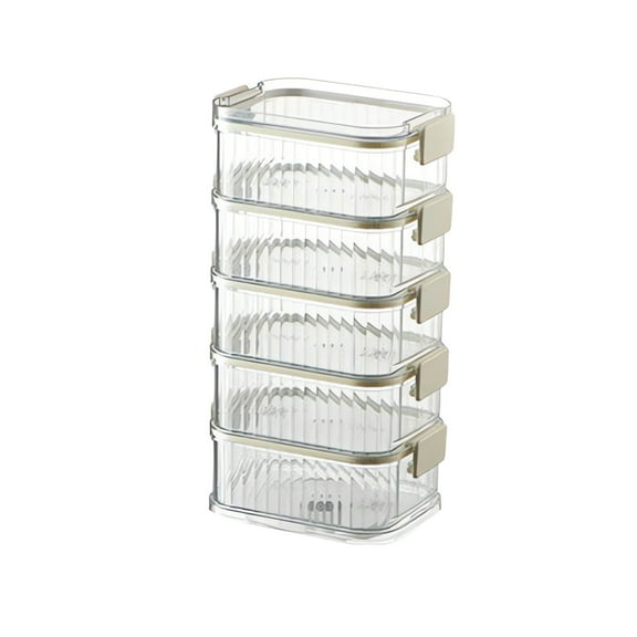 Bfogop Seasoning Box, Seasoning Rack Spice Pots, Storage Container Condiment Jars, 5 Piece Clear Acrylic Cruet Transparent 5Pcs