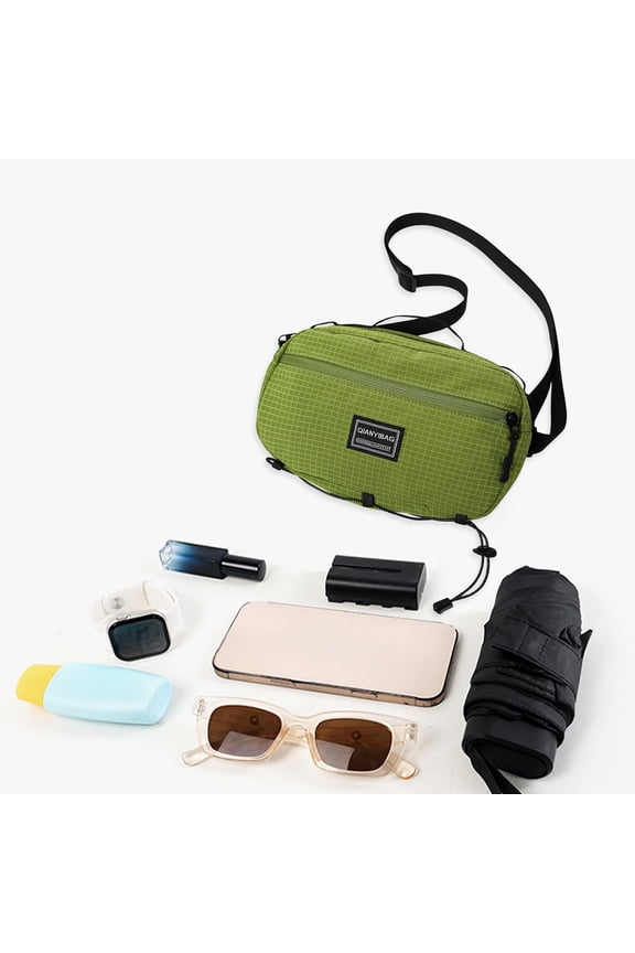 Shoulder Messenger Bag for Mens, Strap Motorcycle Backpack Sling Chest Bag for Casual Hiking Walking Biking Travel Cycling Outdoor Sports 10x6.3x2Inch