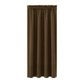 thumbnail image 1 of Bfogop Simple Style in Solid Ccolor Blackout Curtains for Bedroom Thermal Insulated Window Curtain Panels Energy Saving Rod-Through Curtains for Living Room 37*44in,Brown, 1 of 3
