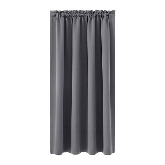 Bfogop Simple Style in Solid Ccolor Blackout Curtains for Bedroom Thermal Insulated Window Curtain Panels Energy Saving Rod-Through Curtains for Living Room 41*53in,Gray