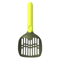 Bfogop Small Cat Litter Scoop, Heavy-Duty Litter Scoop with Sifting Holes for Fast & Fine Clumping, Kitty Litter Scooper with Long Handle for Clumping Litter, Lightweight & Durable
