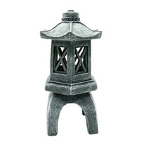 Bfogop Solar Pagoda Lantern Garden Statue, Zen Garden Decor, Japanese Yard Lamp Landscape Decor, Imitation Stone Material,10.2Inch, for Landscape Balcony/Patio/Porch Yard