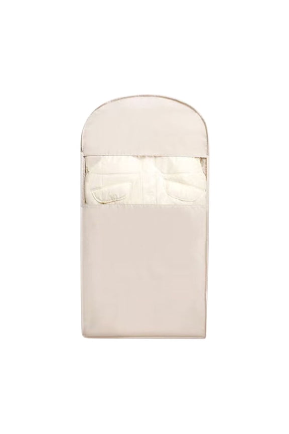 Space Saving Hanging Garment Bag with Self Compression Zipper, Space-Saving Dust-Proof Down Jacket Compression Storage Bag for Coats Blankets, Sweaters, Seasonal Clothes