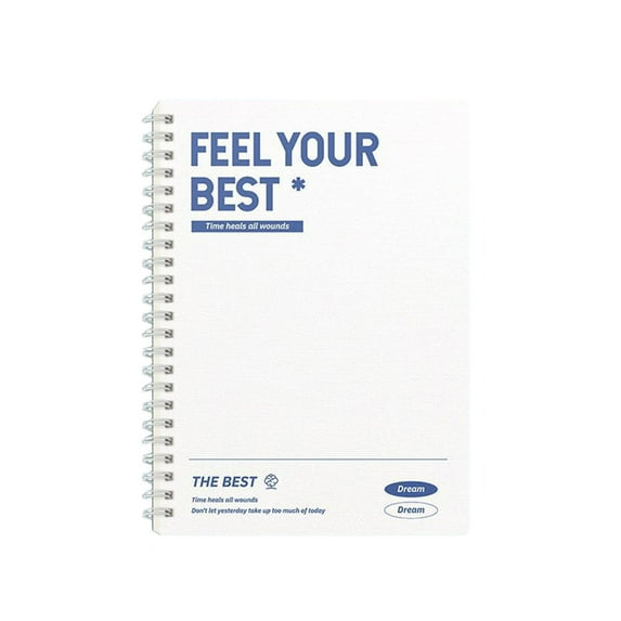 Bfogop Spiral Notebook, 5.5 x 8 Inch Notebooks A5 College Ruled Note Books, Bright Pastel Colored Lined Paper, Perforated Notepad Memo Books Journaling Notebook 120 Sheets