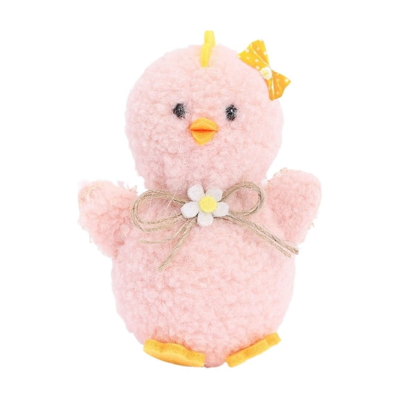 Bfogop Spring Easter Chicks Decor Fluffy Realistic Baby Chicks Easter Decorations, Eggs, Fake Chickens Prop- Easter Props for Photography, Holiday Party 4.7 Inch