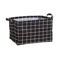 thumbnail image 1 of Bfogop Square Hamper Storage Bins Canvas Laundry Basket Foldable with Waterproof PE Coating Storage Baskets Gift Baskets for Office, Bedroom, Clothes 15x10x9 Inch, 1 of 6