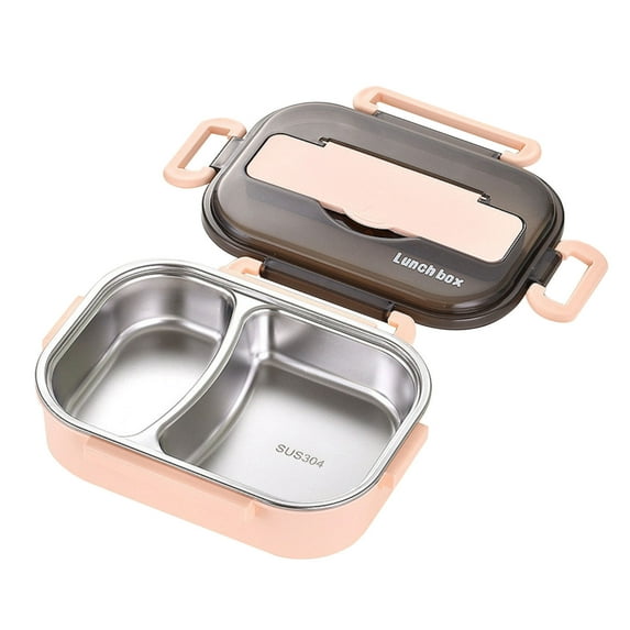 Bfogop Stainless Steel Leakproof Bento Lunch Box/Metal Food Container with Insulated Food Container with Lunch Bag and Cutlery Set