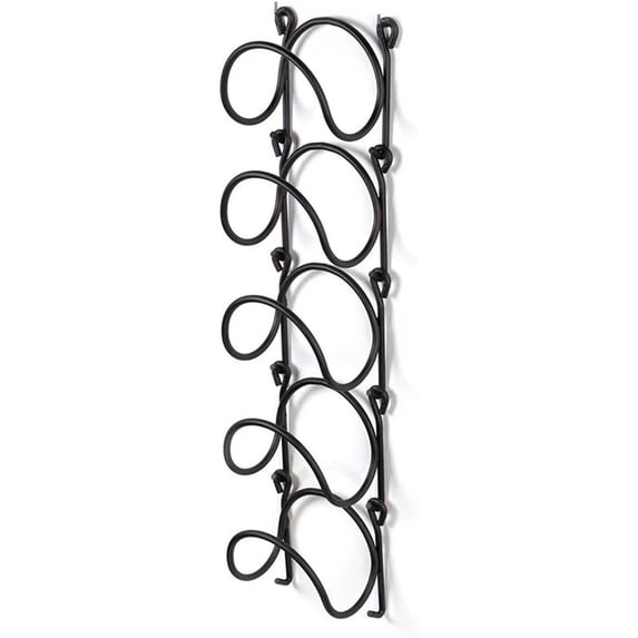 Bfogop Wall Mounted Wine Racks Metal Wine Storage Shelf Wine Bottle Racks Wine Bottle Holder for 5 Bottles, Wall Wine Rack Shelf Multipurpose Wrought Iron Towel Holder for Kitchen