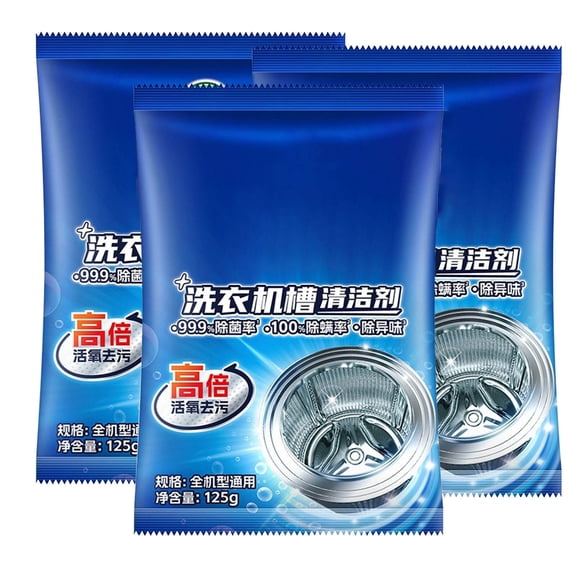 Bfogop Washing Machine Cleaner , Laundry Cleaning,Deep Cleaning For Front Loader&Top Load Washer-Eliminate Washing Machine 3 packs 125g