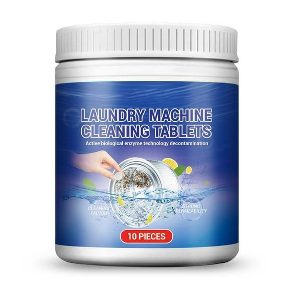 Bfogop Washing Machine Cleaner - Washer Machine Cleaner Tablets for Removing Odor, Grime & Scale Buildup - Front Load and Top Load Laundry Machine Cleaner - 10 Pcs