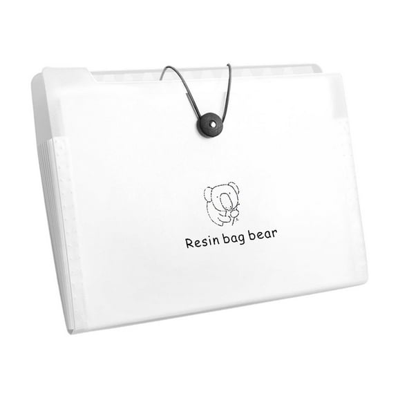 Bfogop Waterproof A4 Business Expandable Document Organizer with Labels 12 Pockets Expanding File Folder Letter Size Accordion File Storage Simple Style Briefcase Bag