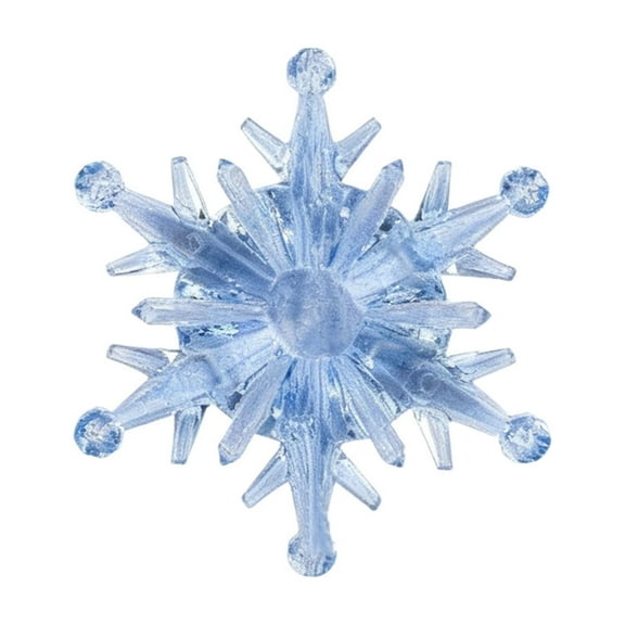 Bfogop Winter Acrylic Snowflake Ornaments 3D Snowflake Crystals Gems Christmas Xmas Pendant DIY Crafts Hanging Christmas Tree Pendant Decor for Winter Party Favors Supplies 2Inch
