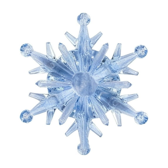 Bfogop Winter Acrylic Snowflake Ornaments 3D Snowflake Crystals Gems Christmas Xmas Pendant DIY Crafts Hanging Christmas Tree Pendant Decor for Winter Party Favors Supplies 2Inch