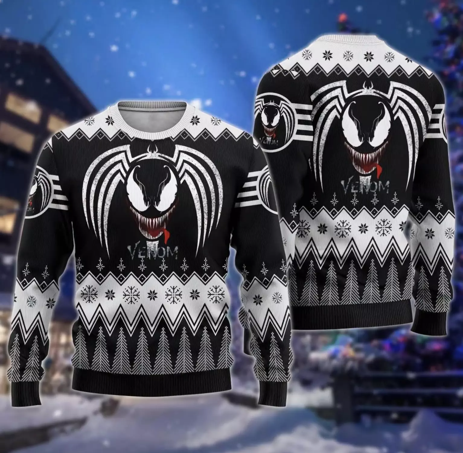 Bg Venom Ugly Christmas Sweater Venom Ugly Sweater Xmas Gift 2024 Walmart