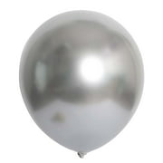 Bgageg 50 Pcs 10inch Chrome Shiny Metallic Latex Balloons For Birthday Wedding Grad Par Silver