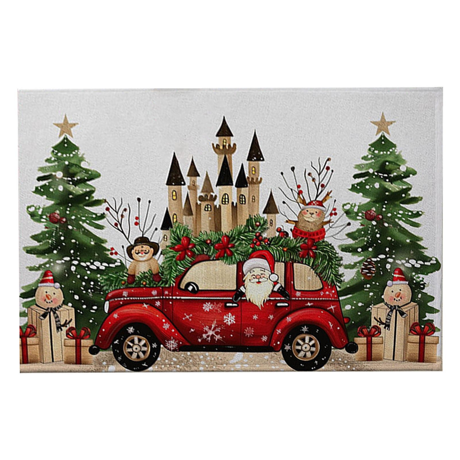 Bgageg Christmas Plush Rug Non Slip Bath Mat Soft Shaggy Long Fuzzy