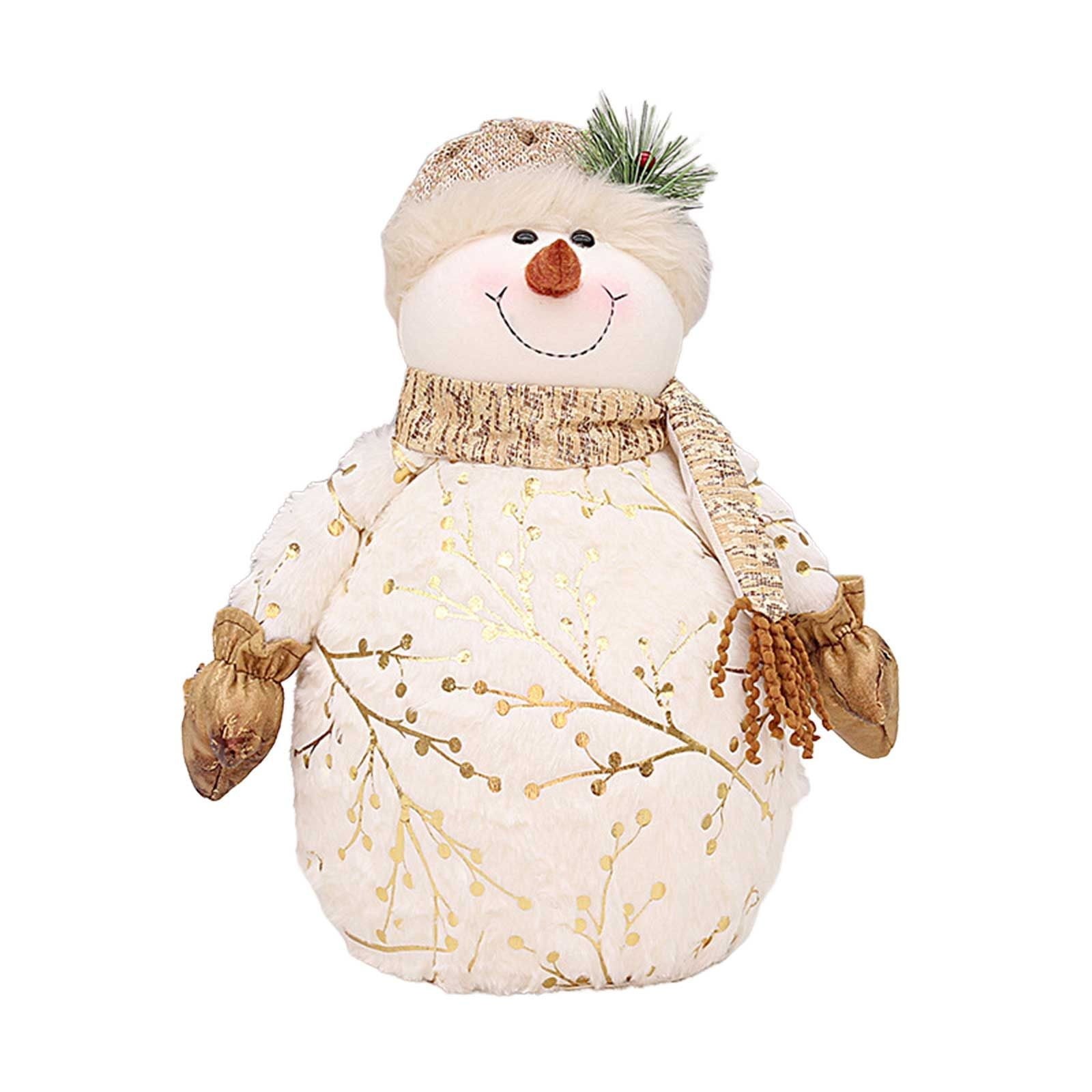 Bgageg Christmas Plush Snowman Doll Tabletop Decorations Christmas