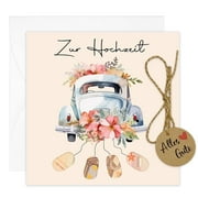 Bgageg Gift Wedding Packaging With Envelopes Cool Wedding Gifts For Bridal Couple Personalized Wedding Card Gift Congratulations Card, White