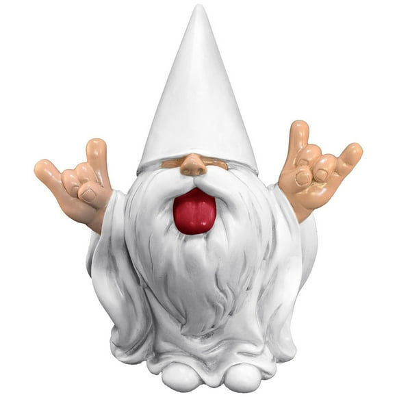 Bgageg Hefaxi Funny Garden Gnome Statue Gnome Cool Old Man With White Beard Garden Sculpture Decoration, White