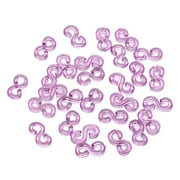 Bgageg Set For Making Unique Items 500 Pieces/set Rainbow S Shaped Rubber Band DIY Jewelry Accessories With Elastic Buckle To Secure Jewelry, Purple