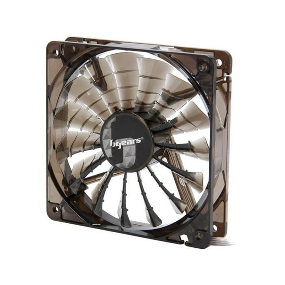 Bgears b-PWM 120 Black 120 mm PWM technology mini 4 pin 4 wire 2 ball bearing high speed high performance 15 blades Case Fan