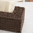thumbnail image 1 of Bgliely Hand-Woven Rattan Tissue Box Cover - Beige Paper Rope Material, Rustic & Eco-Friendly Design, Perfect for Home Decor in Bathroom, Living Room, Bedside Table Coffee, 1 of 6