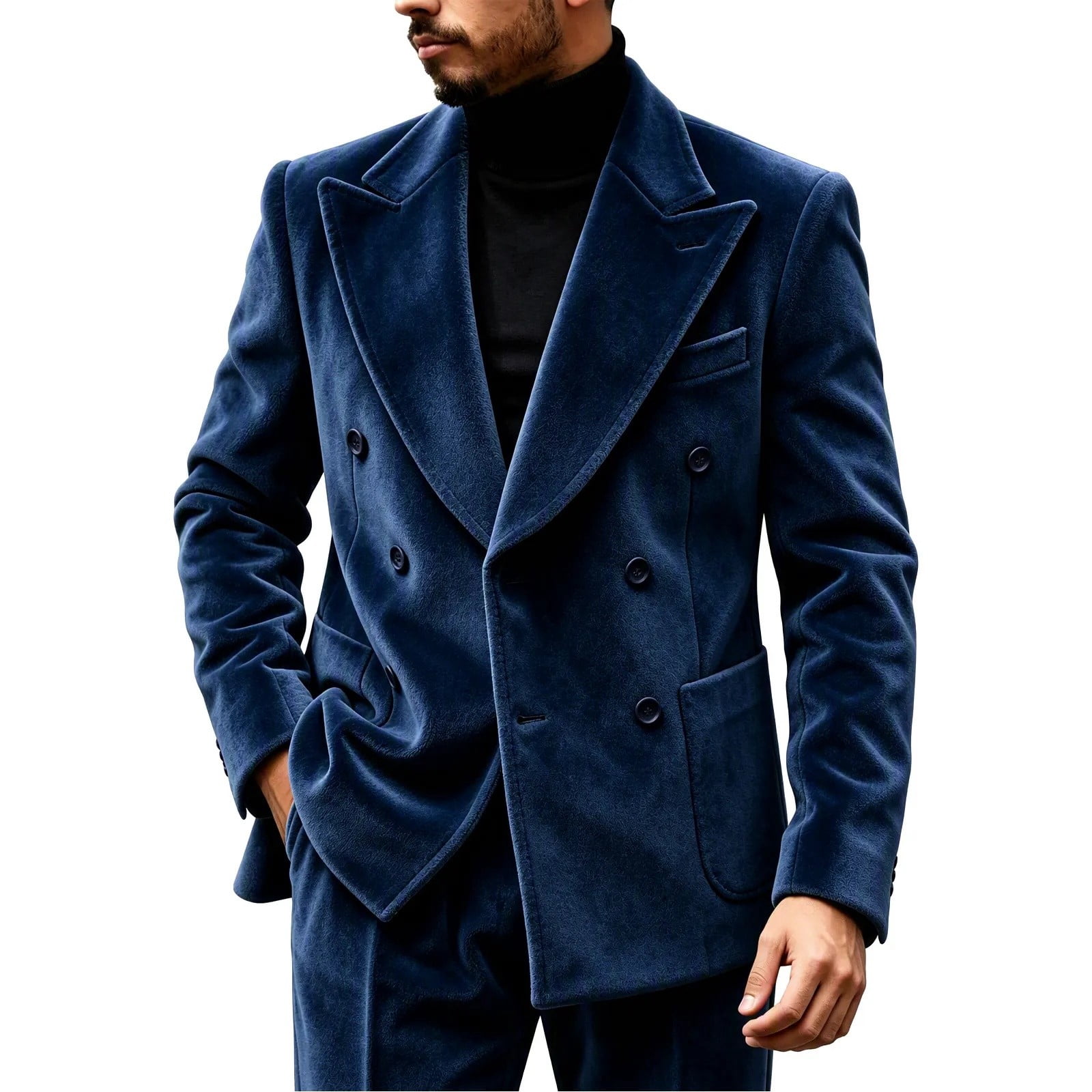 Commuter Gadgets Bgliely Men's Vintage Corduroy Blazer Jacket, Double Breasted Casual ...