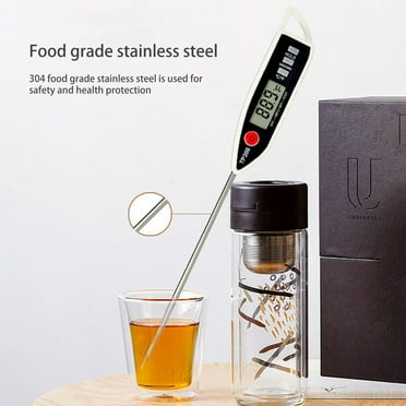 Bgliely Orange Instant Read Digital Thermometer for Cooking Foods, Baking, and Liquids with Stainless Steel and ABS Construction
