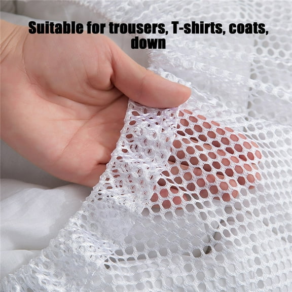 Bgliely White Large Mesh Laundry Bag with Drawstring for Delicates, Ideal for Family, College Dorm, and Apartment