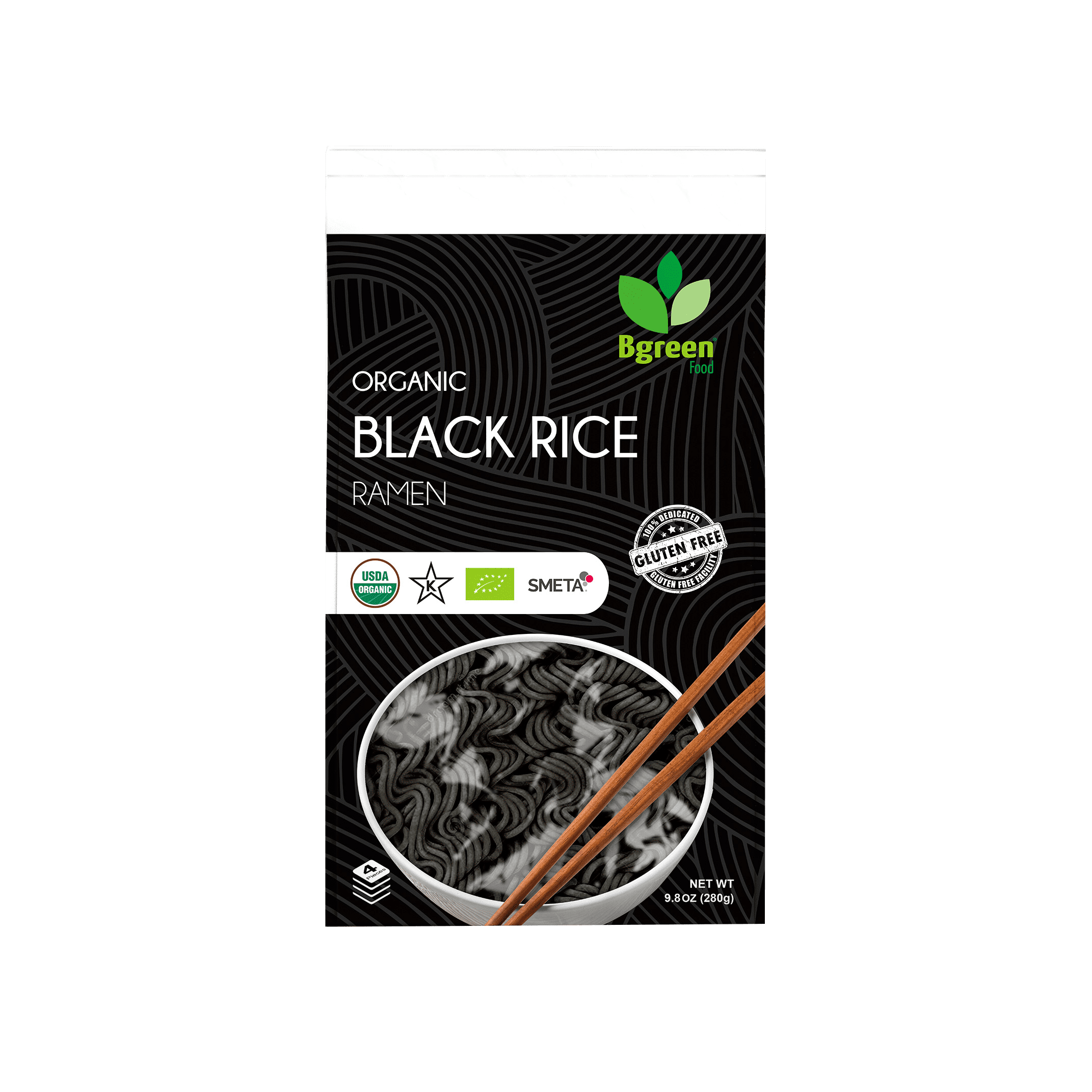 Bgreen Food- Organic Black Rice Ramen, 9.8oz (12 Packs)