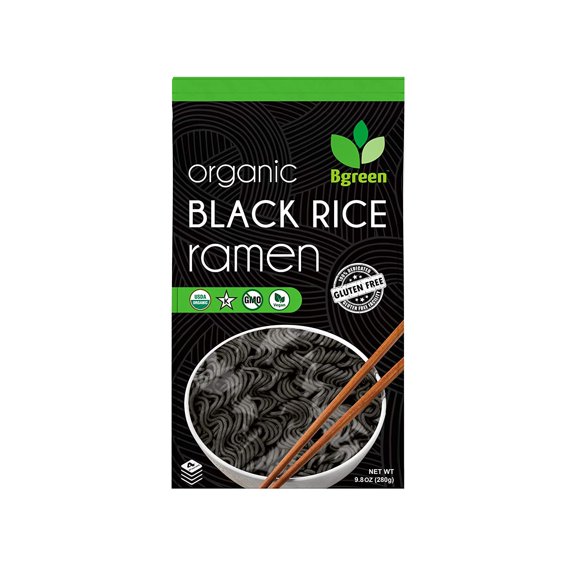 Bgreen Food- Organic Black Rice Ramen, 9.8oz (5 Packs)