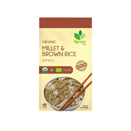 Bgreen Food- Organic Millet + Brown Rice Ramen, 9.8oz (3 Packs)