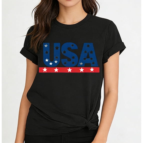 Bgstyu 250 Anniversary USA Shirt Women American Flag Graphic Independence Day Shirts 4th of July Patriotic Short Sleeve Stripe Tops