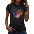 thumbnail image 1 of Bgstyu 250 Anniversary USA Shirt Women American Flag Graphic Independence Day Shirts 4th of July Patriotic Short Sleeve Stripe Tops, 1 of 7