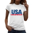 thumbnail image 1 of Bgstyu 250 Anniversary USA Shirt Women American Flag Graphic Independence Day Shirts 4th of July Patriotic Short Sleeve Stripe Tops, 1 of 7