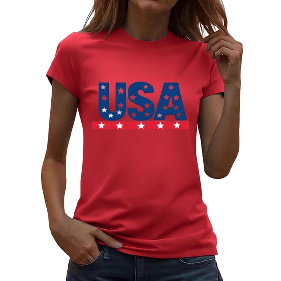 Bgstyu 250 Anniversary USA Shirt Women American Flag Graphic Independence Day Shirts 4th of July Patriotic Short Sleeve Stripe Tops