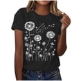 thumbnail image 1 of Bgstyu Summer Graphic shirts for Women Cute Boho Flowers Tshirt Casual Short Sleeve Crew Neck Tee Tops, 1 of 7